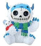 3.5 Inch Furry Bones White and Blue Yeti Halloween Costume Figurine