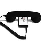 Opis 60s micro - Retro mobile phone headset for Android phones, tablets, notebooks/Headphone with Microphone/Laptop Headphones/Computer Headset/USB Phone Handset (USB-C) (black)