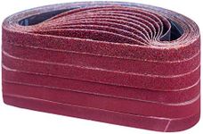 STEBRUAM Sanding Belts13 x 457 mm,10 Each of 40/60/80/120/180/240 Mix Grit for 457x13 Belt Sander,compatble with Black&Decker Power-Sander(60 Pack)