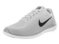 NIKE Women's Free RN Flyknit 2018 Running Shoes (8.5, White/Grey)