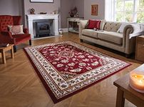 Lord of Rugs Sherborne Quality Traditional Classic Oriental Living Room Bedroom Rug Red XLarge 200x290cm (6'7''x9'6'')