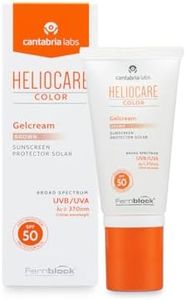 Cantabria Labs Heliocare Color Gelcream SPF 50 - Fotoprotección Avanzada con Color, Fluido Hidratante en Textura Gel, Acabado Natural, Pieles Normales y Secas, Tono Brown, 50ml