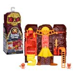 Treasure X Lost Lands Skull Island Lava Tower Micro Playset, 15 Levels of Adventure, Survive the Traps And Discover 2 Micro Sized Action Figures, Will You Find Real Gold Dipped Treasure?