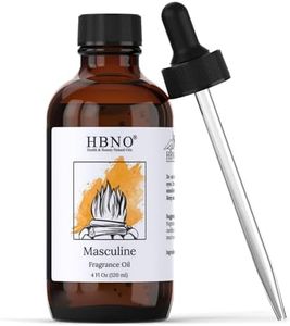 HBNO Masculine Fragrance Oil - Huge 4 oz (120ml) Value Size - Ideal for Soap & Candle Making, Perfumes, Home Fragrances, Reed Diffusers, Bath Bombs, Linen Sprays, Lotions, and Car Fresheners
