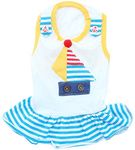 Parisian Pet Dog Clothes Cat Apparel Outfits Boat Dress, M