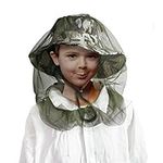 Luwint Kids Mosquito Net Fishing Hat, Insect Bug Repellent Netting Protection Sun Cap for Girls Boys Gardening Camping Hiking (White Gray)