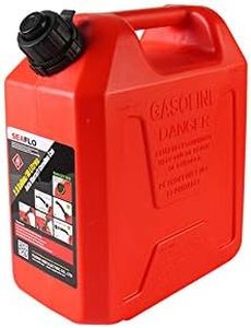 JTI 10L Plastic Jerry Can with Integrated Spout for Generators Jeeps Marine Activities Boat (11.5x7.5x15-inch, Red)