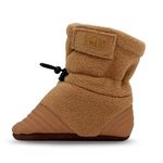 JAN & JUL First Walkers Shoes for Baby Boys, Soft Sole Booties (Brown Bear, Large Toddler)