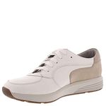 Rockport Womens Trustride Faux Leather Walking Shoes White 7.5 Medium (B,M)