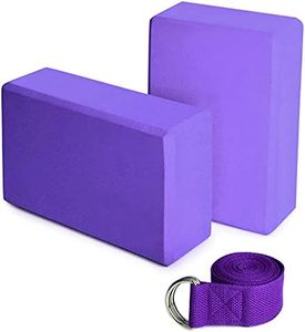 Lixada Briques yoga Blocs de Yoga Sangle de Yoga stabilité EVA pour la méditation Yoga Pilates Soutenir et Renforcer les Poses