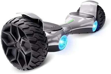 CBD 8.5'' Offroad Scooter with Corlorful LED and Music Speaker, Dual 350W Brushless Motor Up to 10Mph All Terrain Scooter for Adults(Silvery)