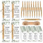 Fulmoon 60 Set Employee Appreciation Gifts May You Be Proud Sign Wood Bamboo Pens with Thank You Bookmark Cards for Coworker Christmas Gifts for Classroom Teacher Student Supplies Party Favor