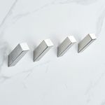 Chrome Towel Hook for Bathrooms Set of 4 - SUS304 Stainless Steel Modern Bathroom Robe Hook - Polished Chrome Wall Hooks for Hanging Coats Hat