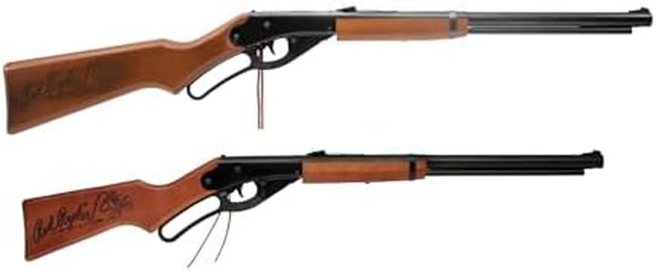Daisy Model 1938 Red Ryder Lever Action BB Air Rifle with Wood Stock and Forearm - 650 Shot Capacity, 350 FPS, Adjustable Sights.