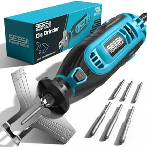 SEESII Electric Chainsaw Sharpener Kit, 35000RPM, 6 Upgraded Diamond Bits