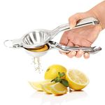 GOURMEO Stainless Steel Lemon Squeezer - Heavy Duty Citrus Fruit Juicer Hand Press - Dishwasher Proof Manual Lime Squeezers - Anti Rust Mexican Elbow