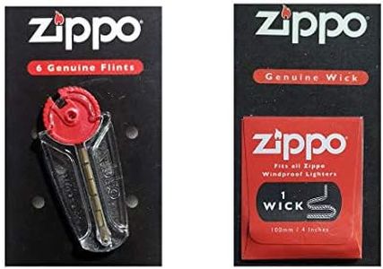 Zippo Wick + Flint Genuine Zippo Fits to All Zippo Windproof Lighters