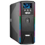 Tripp Lite Pure Sine Wave Gaming UPS Battery Backup, 1500VA 900W 120V, Detachable LCD, Automatic Voltage Regulation, USB, RGB LED Lights, 3-Year Warranty & $250K Insurance (SMART1500PSGLCD)