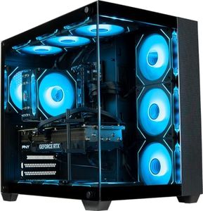 Panorama RTX 4060 TI Gaming PC Desktop - AMD Ryzen 7 5700X Processor, 32GB DDR4 RAM, 512GB NVMe Gen4 SSD + 3TB HDD, WiFi + BT, Windows 11 Home - Best 2024 RGB Prebuilt Tower Computer for Gamers