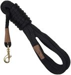 Mendota Pet Long Snap Leash - Dog Training Lead - Made in The USA - Black, 3/8 in x 15 ft