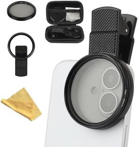 IKEEPVOX 52mm Universal CPL Filter – Clip-On Polarizing Lens for Smartphones | Eliminate Glare & Enhance Colors for Photos/Videos, Fits Single/Dual/Triple Camera Phones (Black)