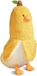 Annco Cute Banana Duck Plush,Duck Stuffed Animals,Soft Long Body Hugging Pillow Gifts,Funny Banana Duck Plushie,Soft Duck Stuffed for Girls and Boys