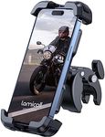 Lamicall Motorcycle Phone Mount Holder - Cell Phone Bike Holder, Adjustable Bicycle Scooter Handlebar Phone Cradle Clip for iPhone 14 15 Pro Max, iPhone 13 12, Galaxy S23 and 4.7"- 6.8" Cellphones