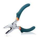 SPEEDWOX Mini Lineman's Pliers Thin Precision Jewelry Wire Cutters 4.5 Inch Multi Use Combination Pliers Convex Shoulder Wire Stripper Crimper Cutter Winding Pliers Micro Fine Linesman Plier