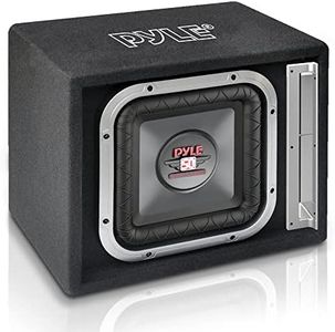 Pyle 12'' Single Series Vented Subwoofer Enclosure - High Powered Woofers with a Non-Pressed Paper Cone, Rear Vented Design with Santoprene Surround - PLSQ12BS