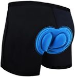 flintronic Cycling Shorts Mens 4D Padded, Men's Cycling Underwear, Mountain Cycling Shorts, Padded (Black, L)