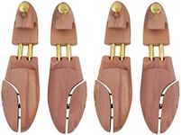 Kilocircle Men's Red Cedar Shoe Tree with Twin Tubes 2PKS, Medium(Fits Shoe Sizes 9-10)