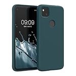 kwmobile Case Compatible with Google Pixel 4a Case - Slim Protective TPU Silicone Phone Cover - Teal Matte