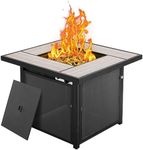 Propane Fire Pit Table, 32 Inch Squ