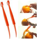 Minjie 2 pcs orange peeler tool Citrus Peeler in Bright Orange Color - Replaces Tupperware Peeler Bright Orange