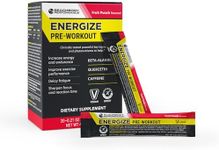 BODi Energize Pre Workout Powder - Beta-Alanine, Quercetin & Low-Dose Caffeine Formula for Enhanced Energy & Focus, Increase Energy & Endurance Supplement, Fruit Punch, 20 Sticks