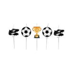 Anniversary House Football Birthday Candles for Cakes, Celebration Cake Topper Decoration, 7cm, Football Cake Topper, Football Cake Decorations, Cake Decorations for Men, Pack of 5, AHC240