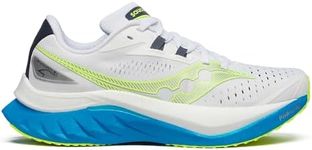 Saucony Women's Endorphin Speed 4 Sneaker, White/VIZIBLUE, 9.5