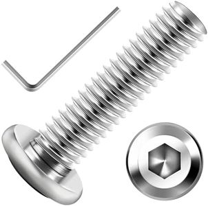 30Pcs M5 x 20mm M5 Screws, Flat Head Hex Socket Cap Screws Bolts, M5 Bolts 304 Stainless Steel Furniture Screws Full Thread, Bright Finish & Hex Spanner by Mywish