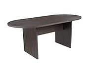 Flash Furniture 6 Foot (72 inch) Oval Conference Table in Rustic Gray