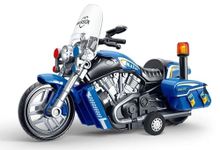 FEXXA Police Motorcycle Toy - Pull Back Motorcycle Toys, Tiny Gift with Music Lighting, Latte Motorcycles Toy for Kids Boys Age 3-8 Year Old [Multicolor] (Police Motorcycle 01)