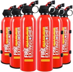 6 Pack Fire Extinguisher for Home with Wall Mount - 620ml Portable Fire Extinguisher for Car Vehicle Boat House Kitchen, Water-Based Fire Extinguisher for A, B, C, K Fire