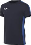 NIKE DR1343-451 Y NK DF ACD23 TOP SS T-Shirt Unisex Obsidian/Royal Blue/White Size M