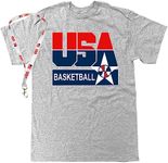 FTD Apparel Men's USA Basketball T Shirt - XL Gray/USA Basketball Original