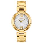 Citizen Eco-Drive Capella Quartz Women's Watch, Stainless Steel, Diamond, Gold-Tone (Model: EX1512-53A)