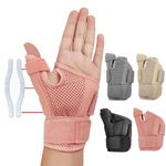 SONGQEE Thumb Support Brace Right Left Hand With 3 stays, Spliced Thumb Splint For Arthritis, Thumb Brace Stabilizer Protector For Trigger Thumb, Weak Finger, Sprains, Pain Relief, Tendonitis