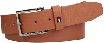 Tommy Hilfiger Men Belt Oliver Leather, Brown (Cognac), 105 cm