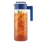 Takeya Patented and Airtight Pitcher Made in The USA, BPA Free, 1.8 Liter / 2 Quart, Blueberry