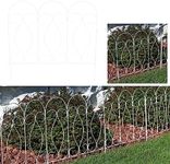 Sunnydaze Traditional 10-Foot 5-Piece Decorative Garden Fence Panels Set - 24" W x 24" D Per Piece - White