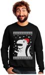 Trex Santa Sweatshirt Men Dinosaur 