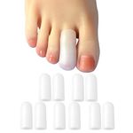 Hoogoo 10 Pack Gel Toe Caps and Protectors, Toe Covers, Protect Toe from Rubbing, Ingrown Toenails, Corns, Blisters, Hammer Toes and Other Painful Toe Problems